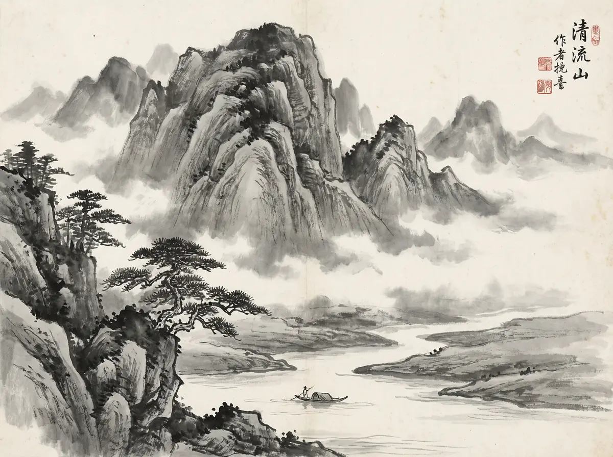 澳门皇冠官网金沙国际远山云雾水墨画意境